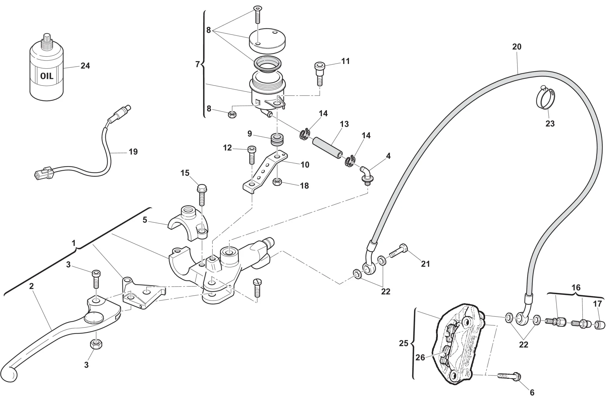 Bremssystem vorne SM Motard Bremssystem vorne SM Motard