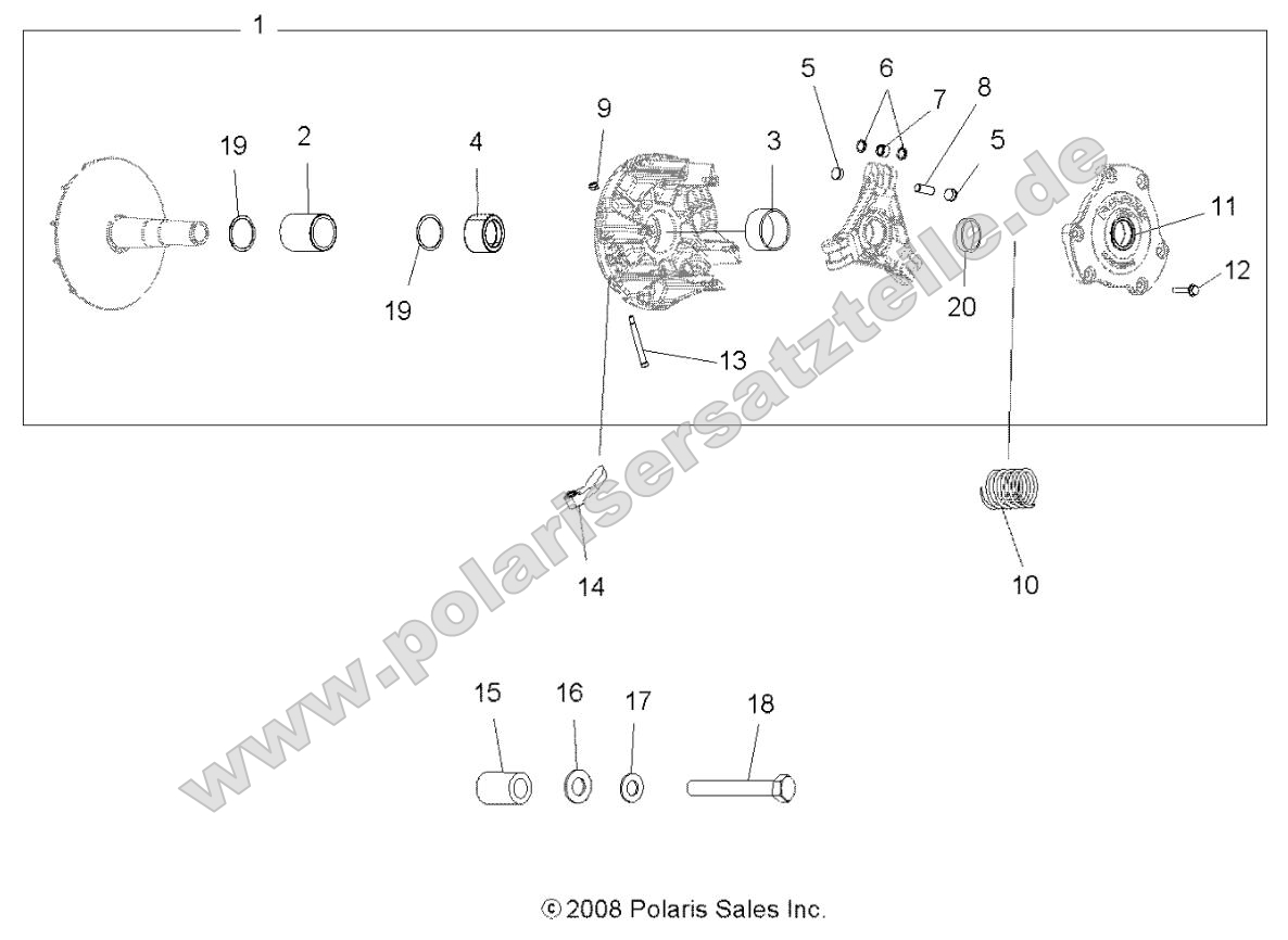 Drive Train, Primary Clutch Drive Train, Primary Clutch