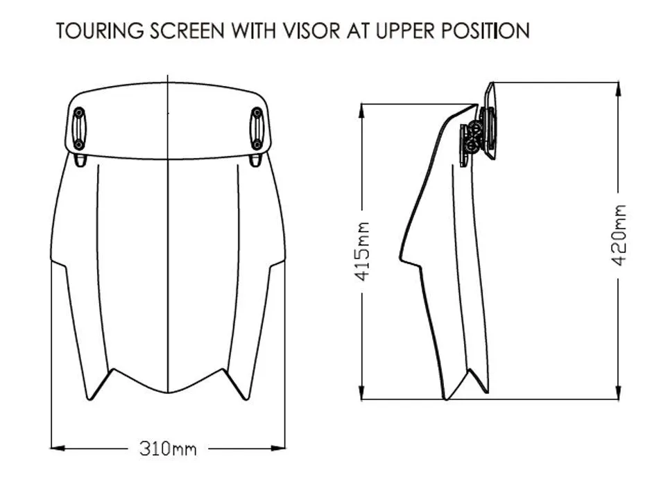 Puig Touren Verkleidungsscheibe + Spoiler Getönt - Yamaha XT 700 Z Tenere 2019-22