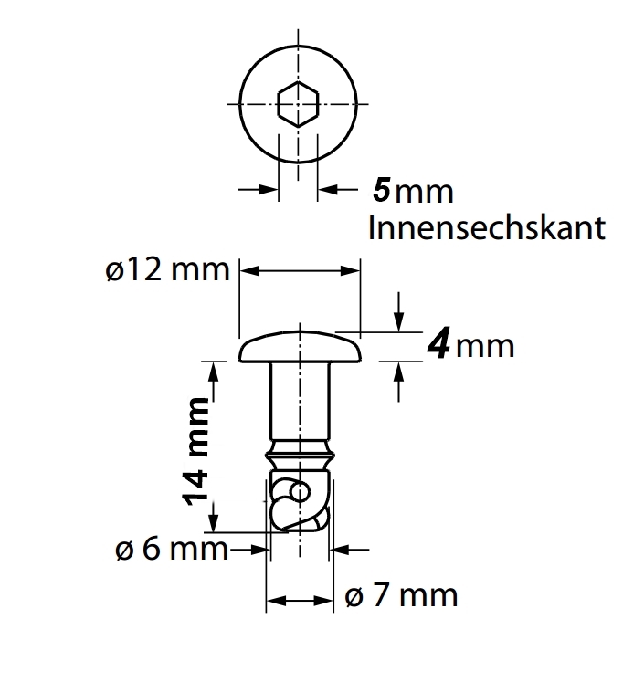 TMP Racing Verkleidung Innensechskant Schnellverschluss Set silber - 14 mm