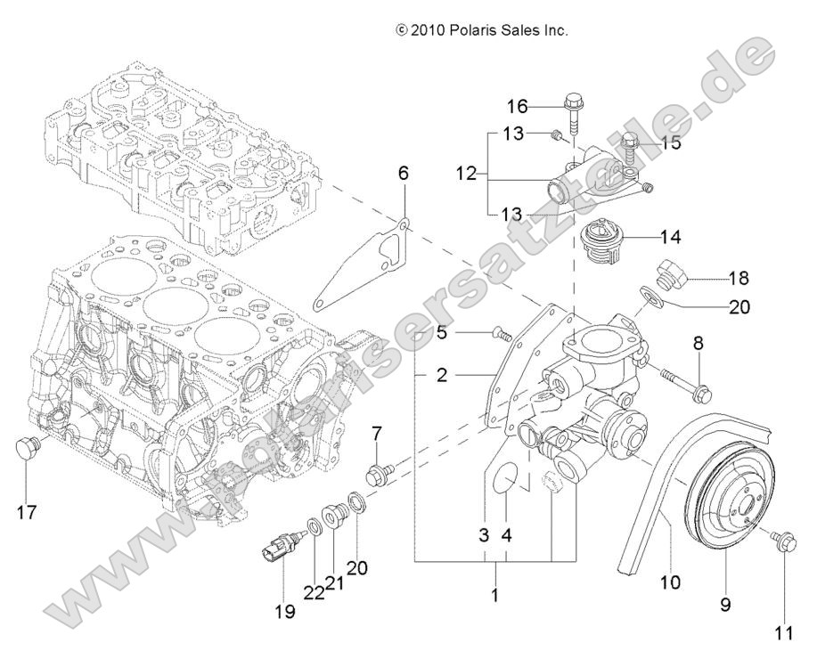 Engine, Water Cooling System