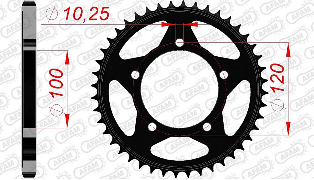 afam_kettenrad_hinten_35802 AFAM Kettensatz Stahl 525 XHR3-G 16x40 - Aprilia RSV 1000 R Tuono 2006-10