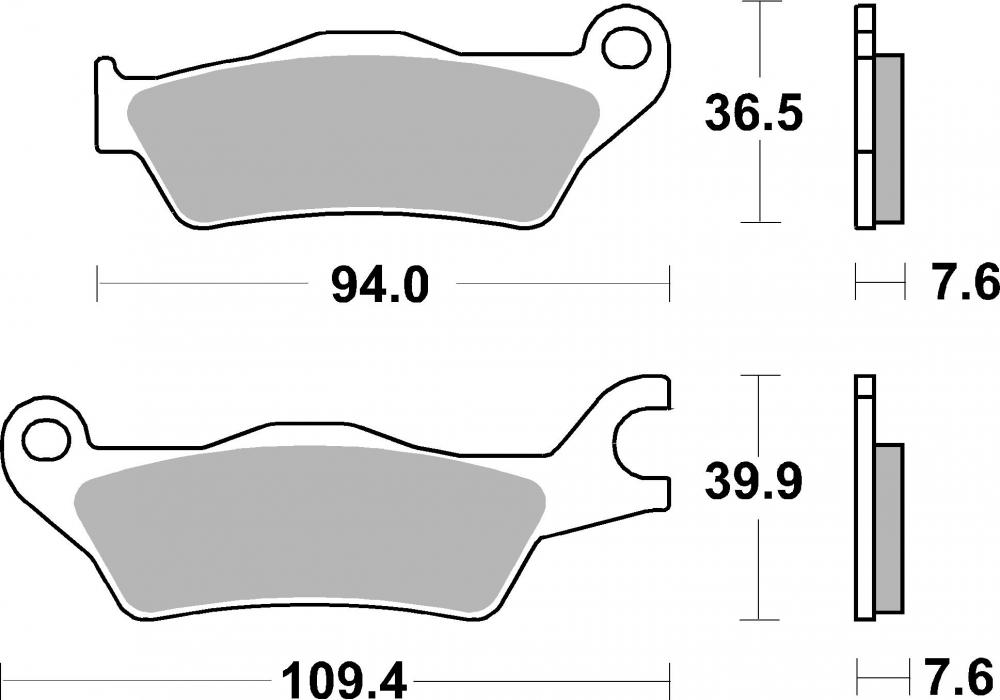 SBS Bremsbeläge HF Street Ceramic ABE - 951HF