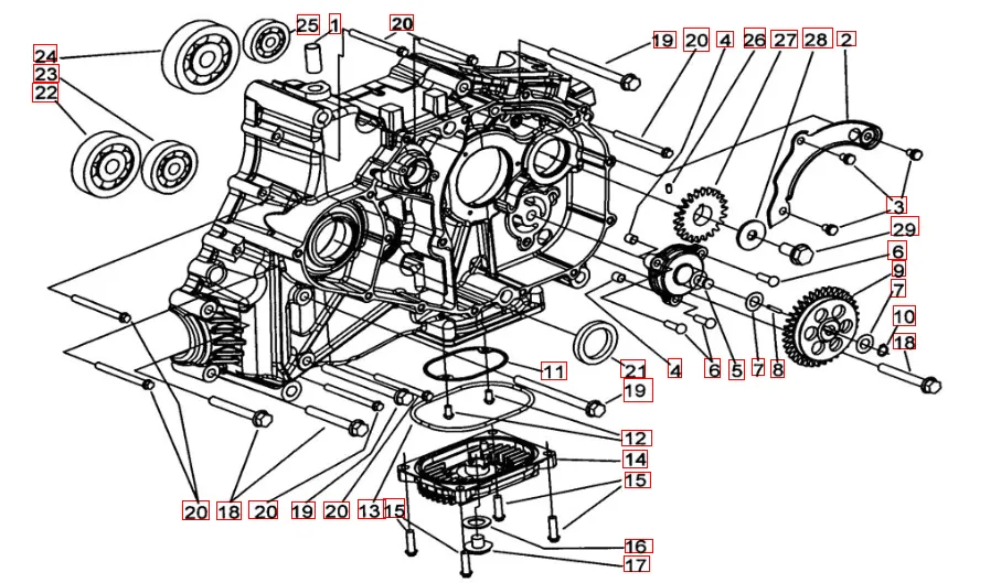 Motorgehäuse rechts Motorgehäuse rechts