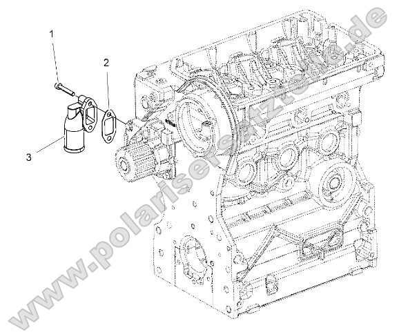 Engine, Water Inlet Flange
