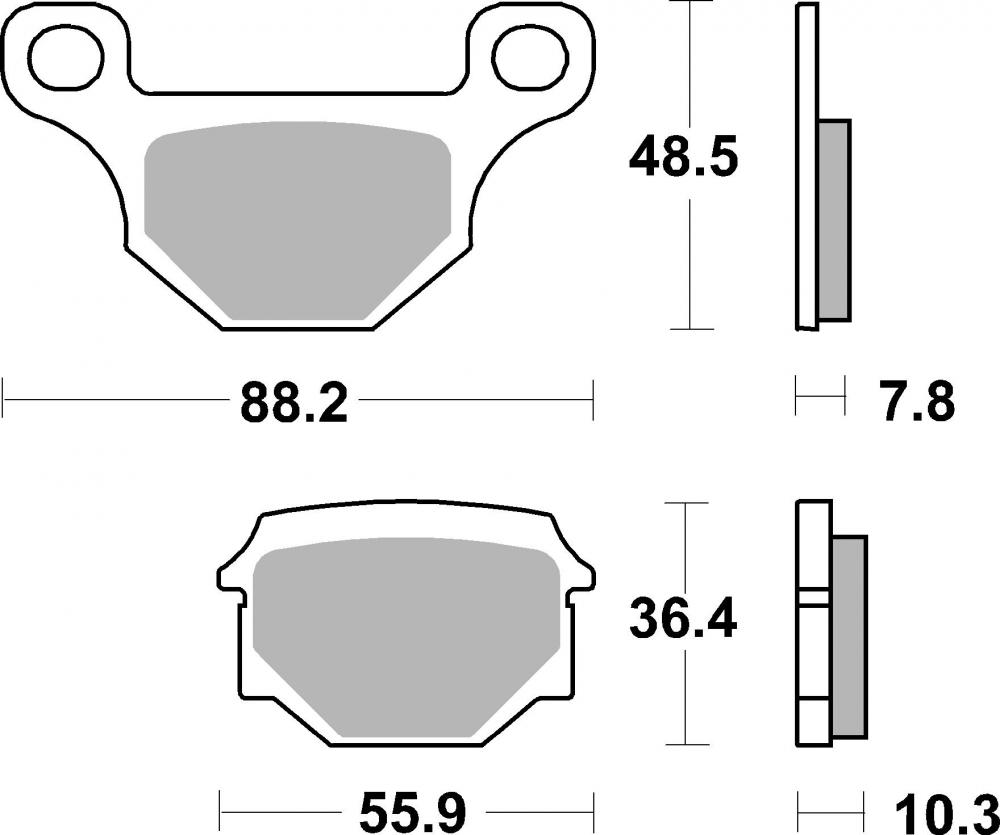 SBS Bremsbeläge Scooter HF Street Ceramic ABE - 203HF