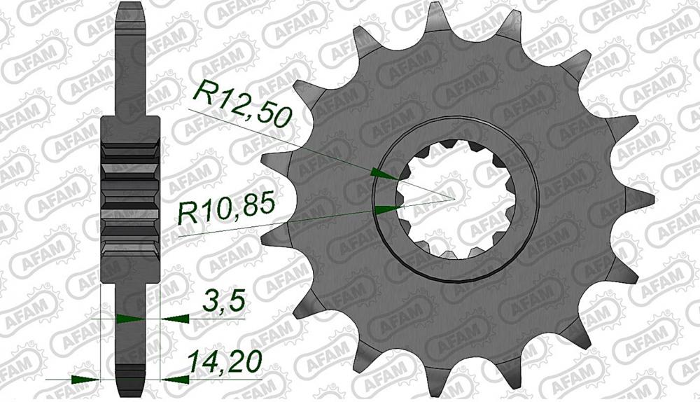 AFAM Kettensatz Stahl 525 XRR 15x39 - Kawasaki ZR 750 Zephyr 1995-98