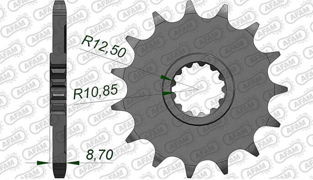 AFAM Kettensatz Stahl 525 XHR3-G 16x42 - Kawasaki Z1000 2003-06