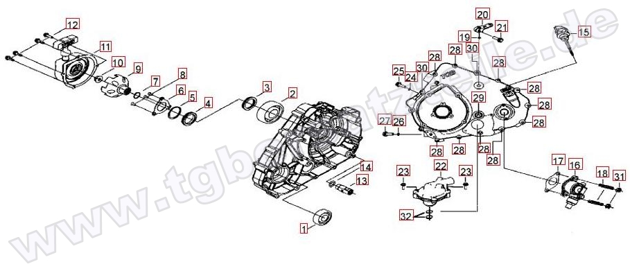 Wasserpumpe-Handstartereingriffsrad-Tachoantrieb