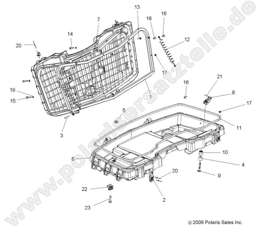 BODY, FRONT CARGO BOX (Built 9/01/09 and After) BODY, FRONT CARGO BOX (Built 9/01/09 and After)