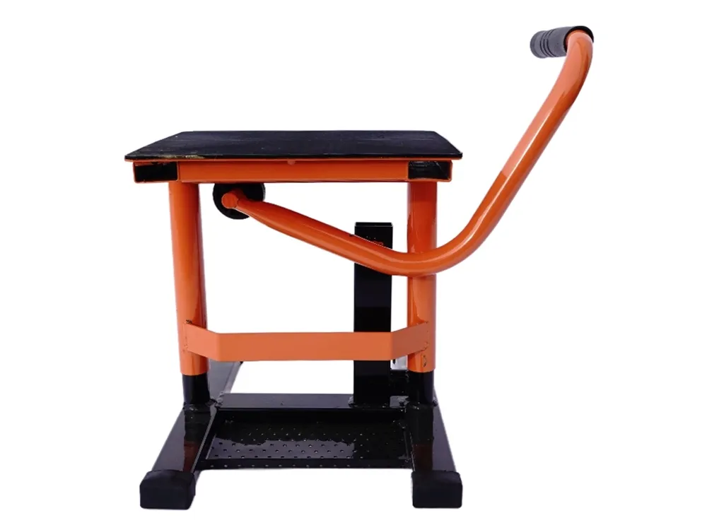 TMP Motocross & Enduro Hubständer / MX Montageständer - schwarz-orange