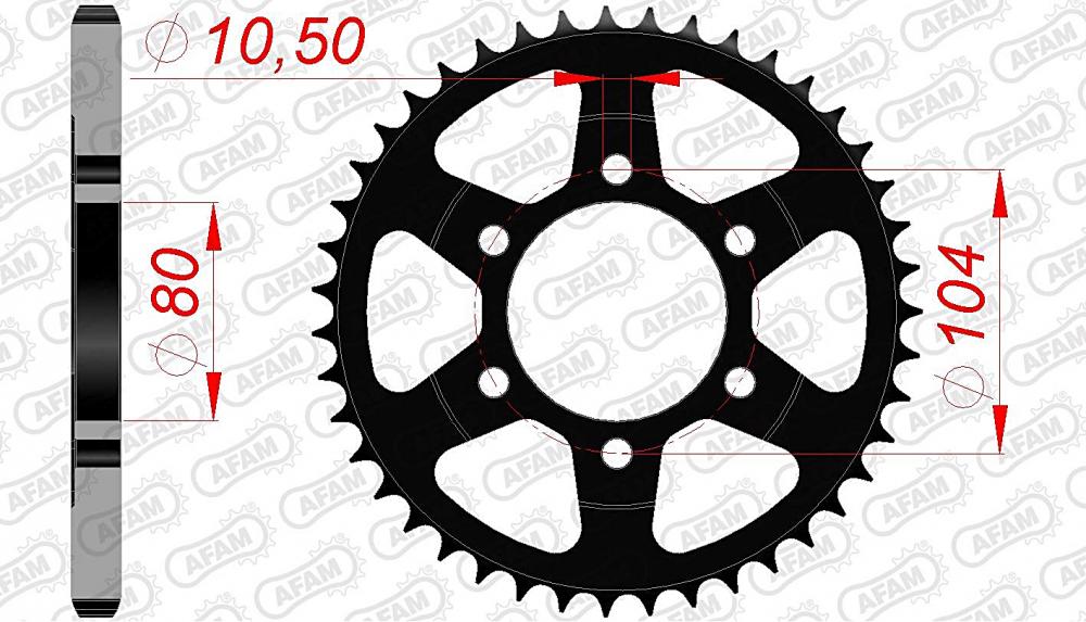 AFAM Kettensatz Stahl 525 XHR3-G 16x42 - Kawasaki Z1000 2003-06