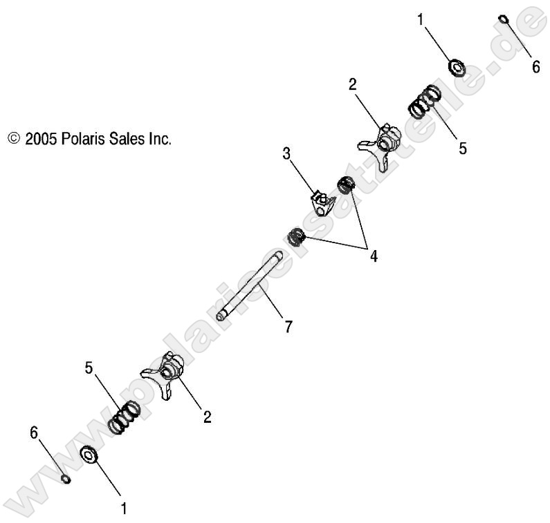 DRIVE TRAIN, MAIN GEARCASE SHIFT FORKS