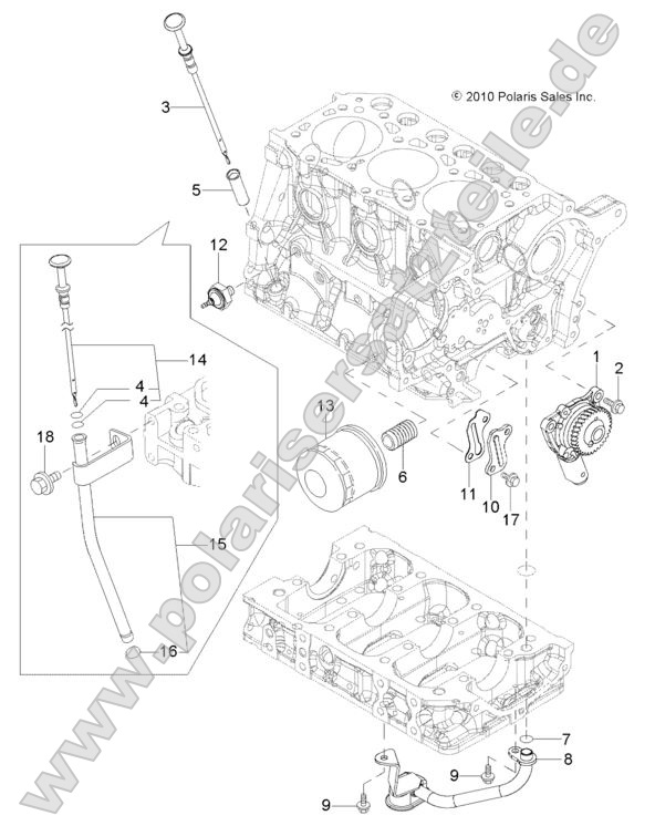 Engine, Oil System and Dipstick