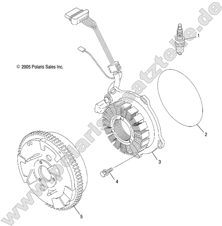 Engine, Flywheel and Stator
