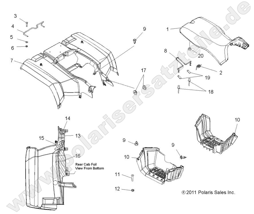BODY, REAR CAB, SEAT and FOOTWELLS BODY, REAR CAB, SEAT and FOOTWELLS