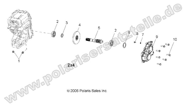 Gearcase, Output Shaft