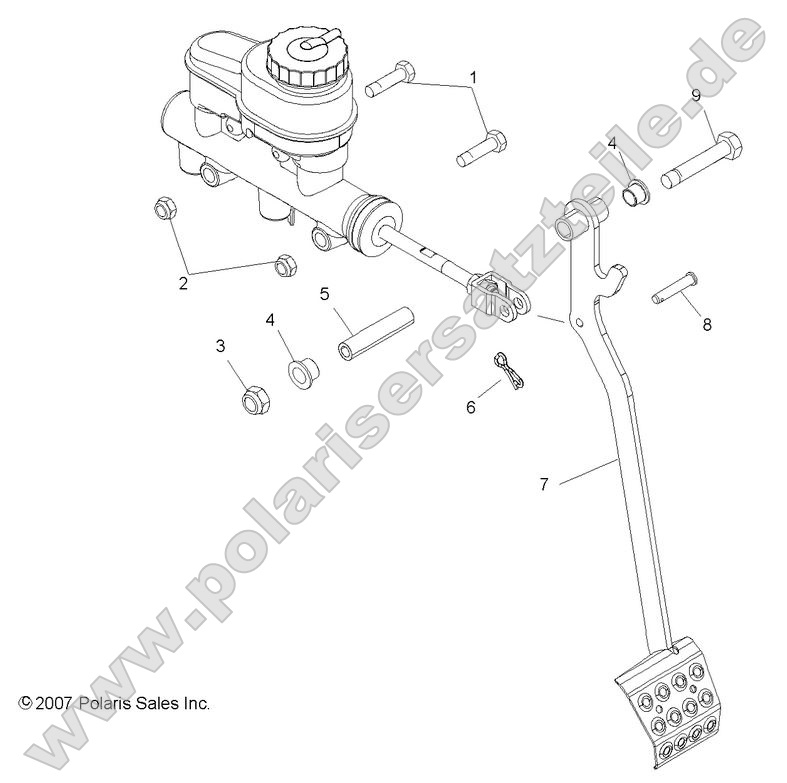 Brakes, Pedal and Master Cylinder Mounting