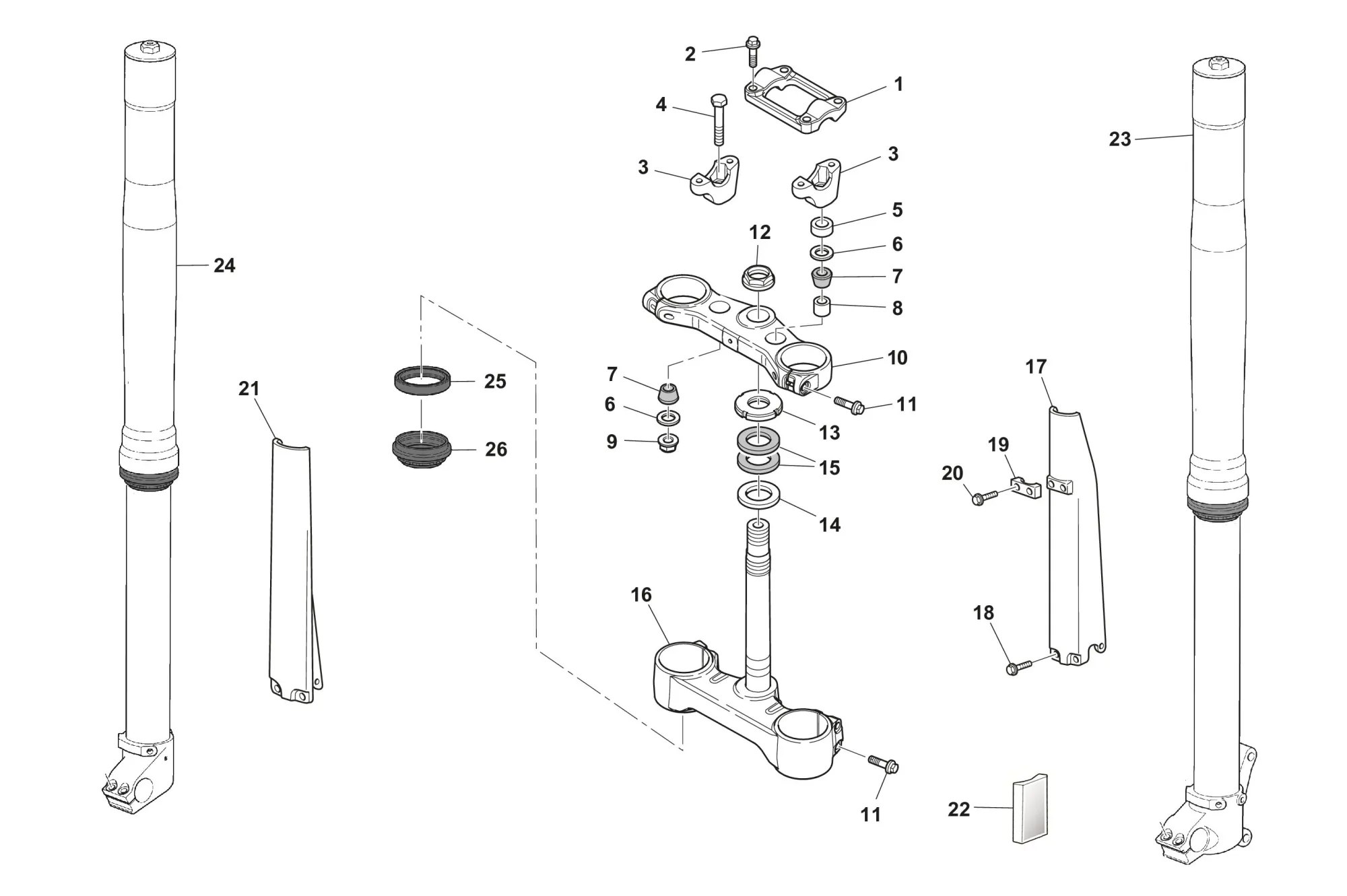 Gabel / Gabelbrücke RS 300 / 500