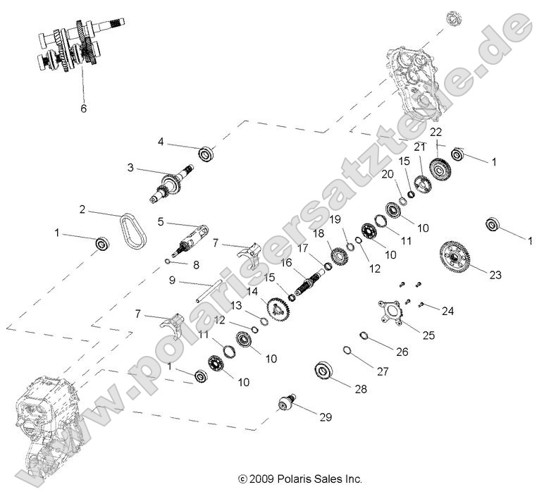 Gearcase, Internal Gearcase, Internal