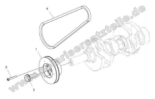 Engine, Drive Pulley and Drive Belt