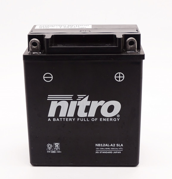 Nitro NB12AL-A2 / YB12AL-A2 SLA GEL AGM Batterie 12V 12AH - Einbaufertig (CB12AL-A2)