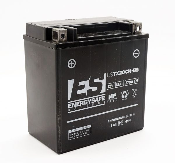 Energysafe ESTX20CH-BS / YTX20CH-BS AGM Batterie 12V 18AH - Einbaufertig (FTX20CH-BS)