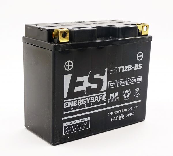 Energysafe EST12B-BS / YT12B-BS AGM Batterie 12V 10AH - Einbaufertig (YT12-B4)