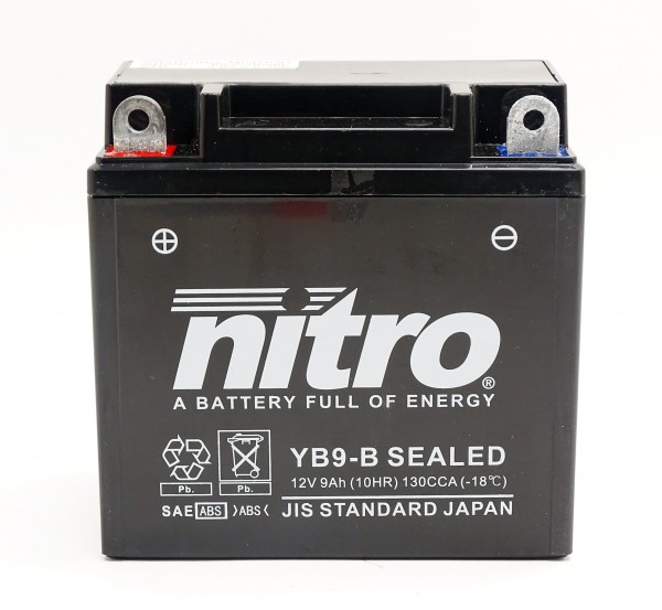 Nitro NB9-B / YB9-B SLA GEL AGM Batterie 12V 9AH - Einbaufertig (CB9-B, 12N9-4B1)
