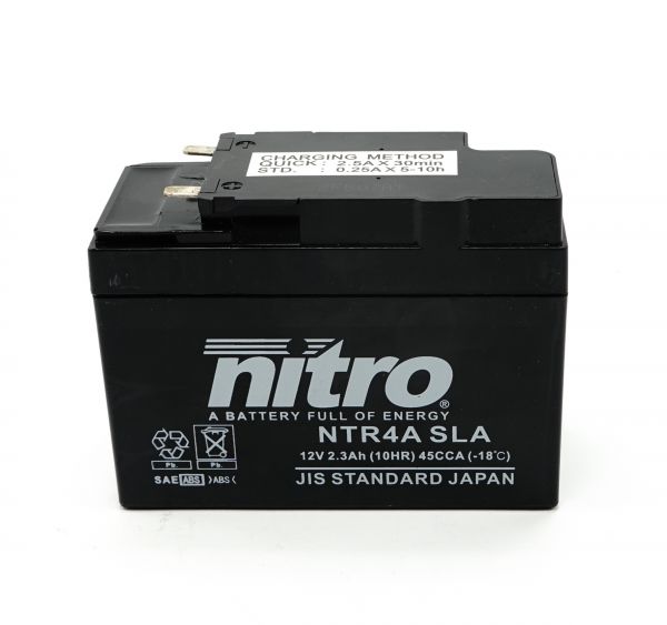 Nitro NTR4A / YTR4 SLA GEL AGM Batterie 12V 2,3AH - Einbaufertig