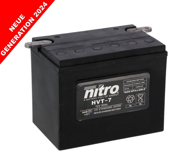Nitro HVT 07 SLA AGM Gel Batterie 12V 30AH 370A - Einbaufertig (66007 YHD-12 CHD4-12)