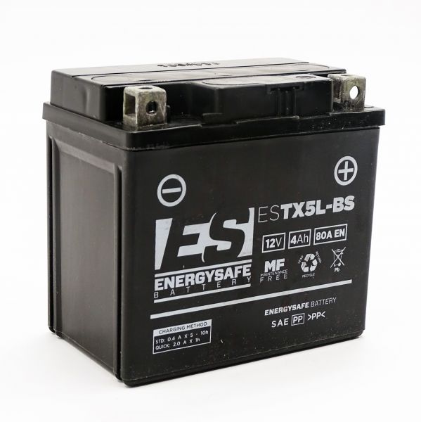 Energysafe ESTX5L-BS / YTX5L-BS AGM Batterie 12V 4AH - Einbaufertig (FTX5L-BS GTX5L-BS)