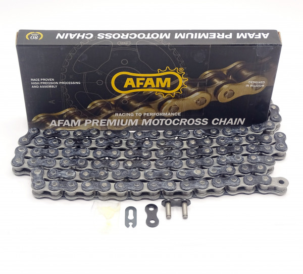 AFAM MX6-K Kette 520 schwarz - 118 Glieder - Clip Schloß - Motocross