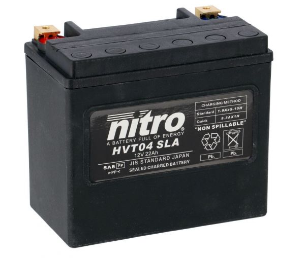 Nitro HVT 04 SLA AGM Gel Batterie 12V 22AH 325A - Einbaufertig (YB16L-B 65989 66000211)