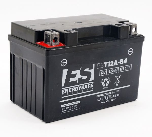 Energysafe EST12A-B4 / YT12A-BS AGM GEL Batterie 12V 9.5AH - Einbaufertig (YT12A-4, GT12A-BS)
