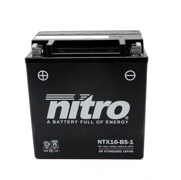 Nitro NTX16-BS-1 / YTX16-BS-1 AGM Batterie 12V 14AH - Einbaufertig (FTH16-BS1)
