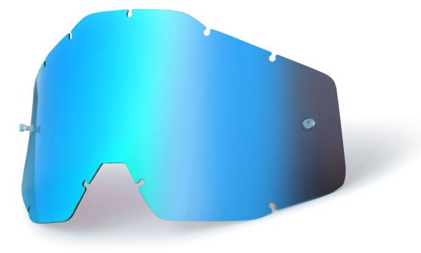 100% Offroad Brille Youth Ersatzglas blau verspiegelt - für Youth Accuri 1 / Youth Strata 1