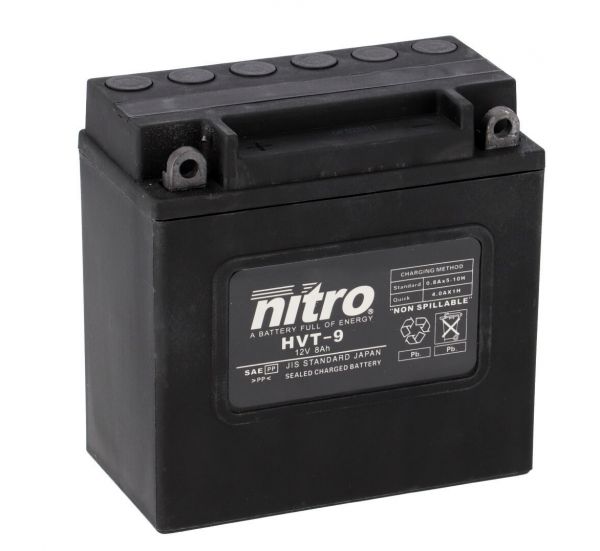 Nitro HVT 09 SLA AGM Gel Batterie 12V 8AH 130A - Einbaufertig (66006-70 YB7-A CB7-A)